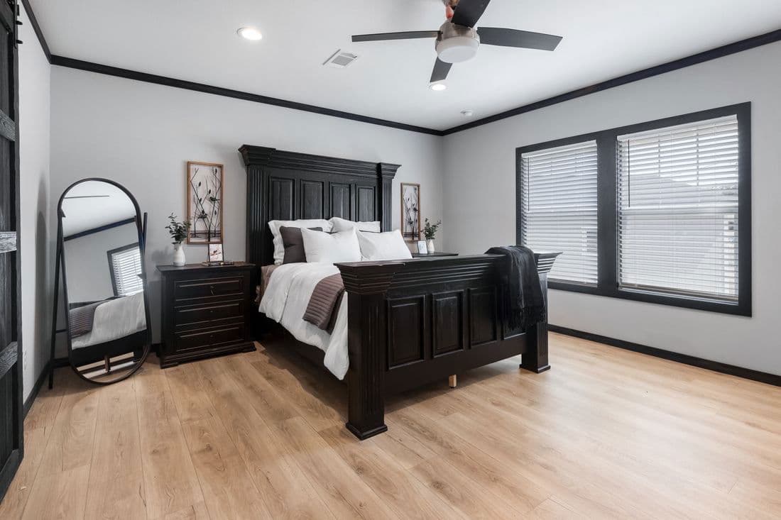 The versace bedroom home features