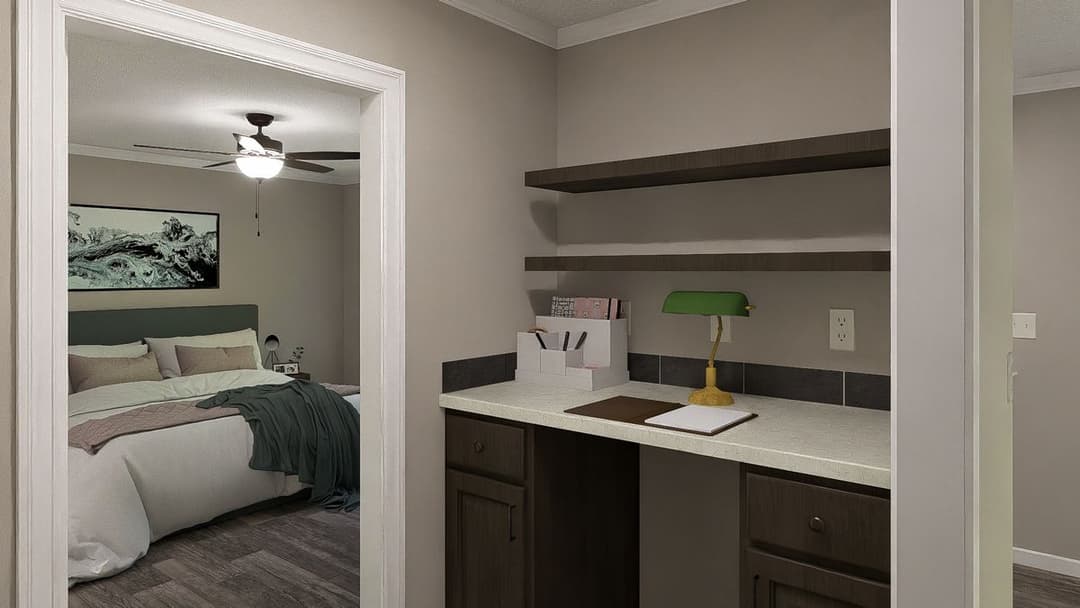 The lil' easy bedroom home features