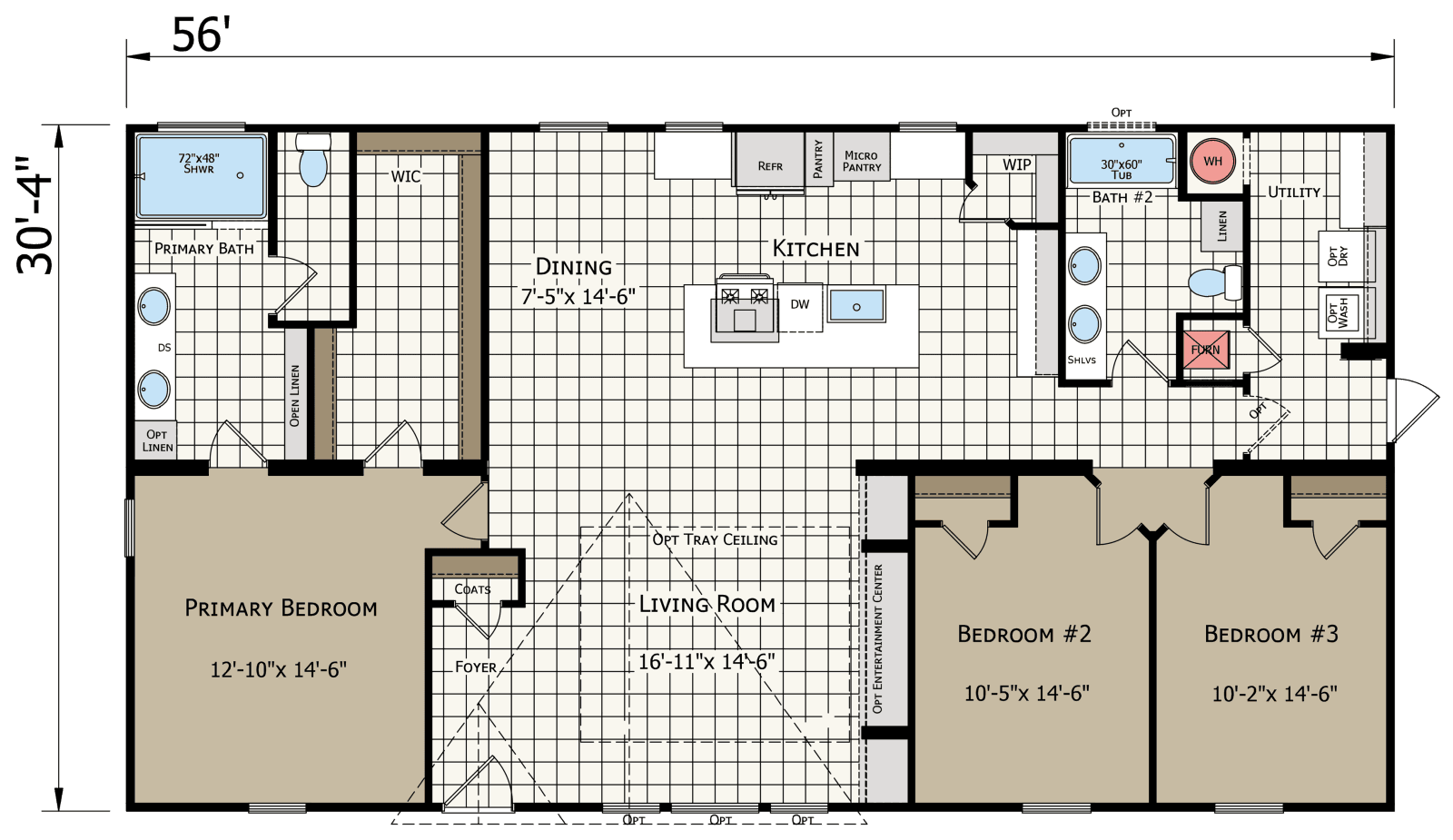 Innovation 3256h floor plan home features