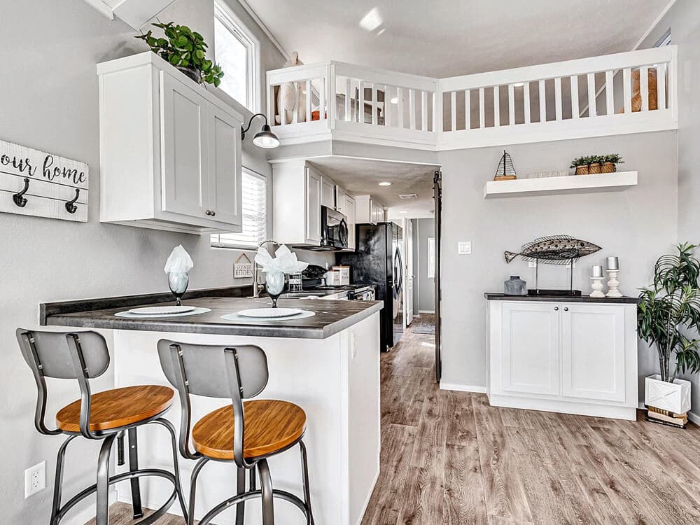 The copperwood interior home features