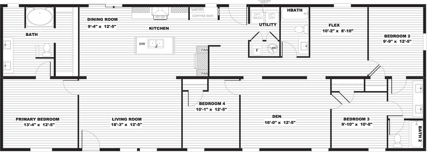 Snowcap (hot deal) floor plan home features
