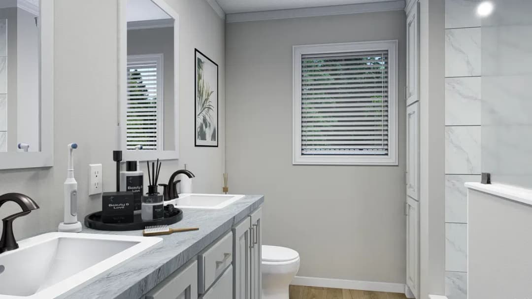 The waverly bathroom home features