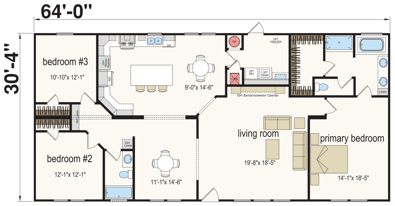 Titan extreme 3264r floor plan home features