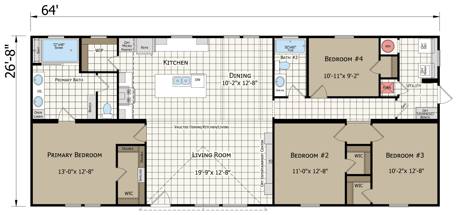 Innovation 2864h floor plan home features