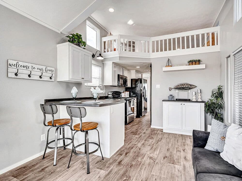 The copperwood interior home features