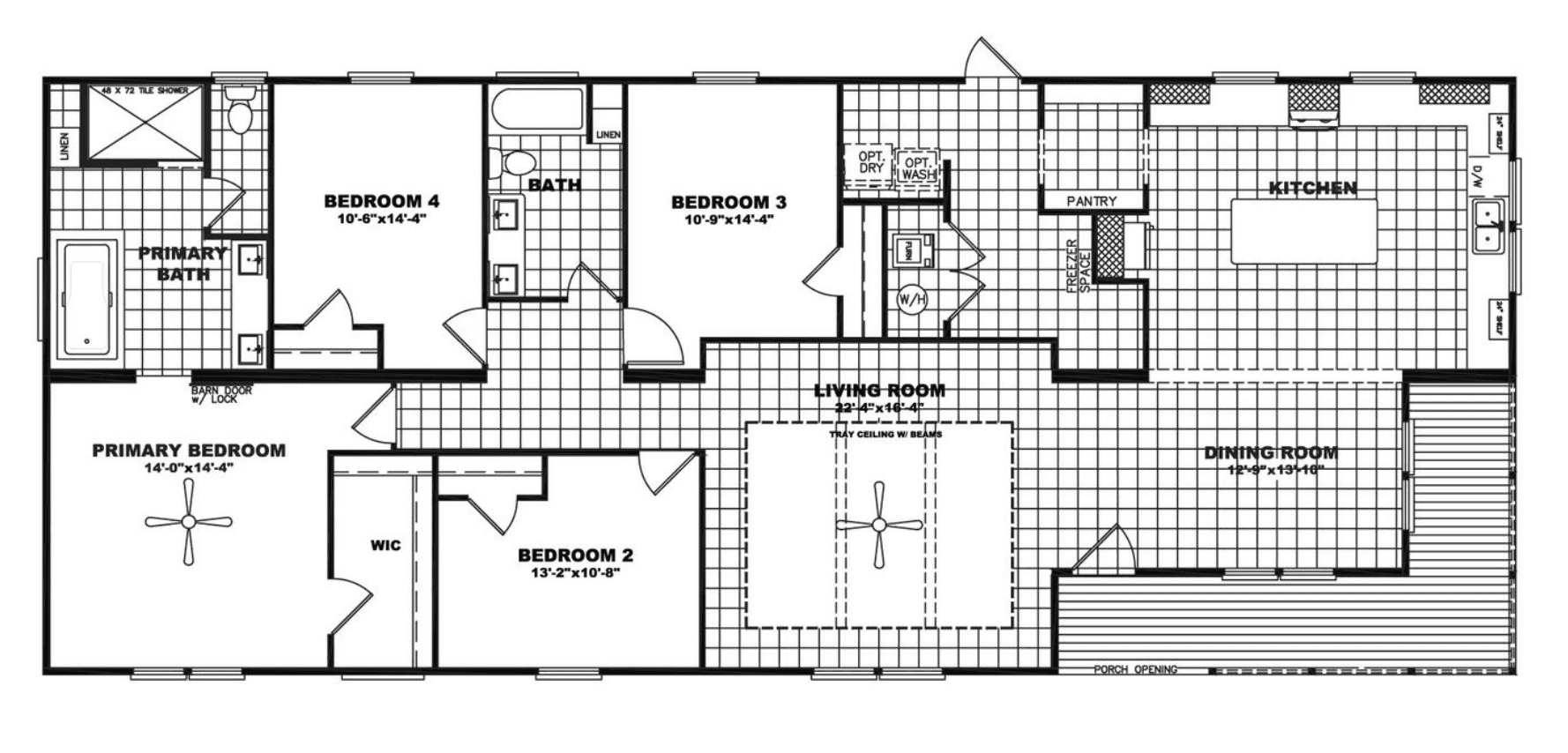 The sedona 4 floor plan home features