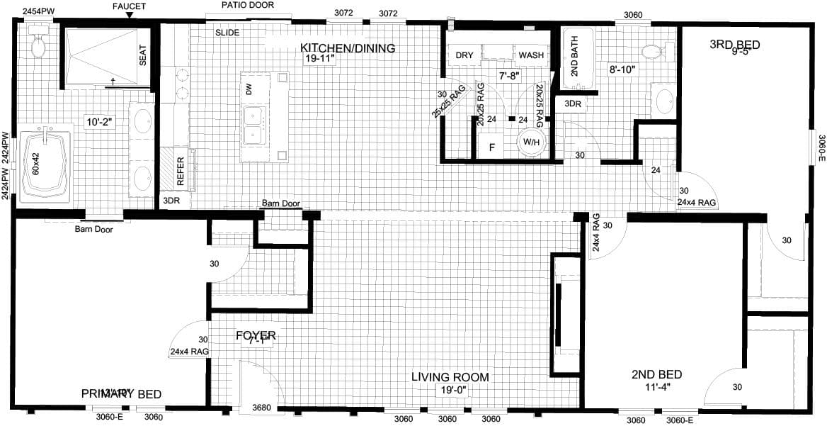 The washington floor plan home features